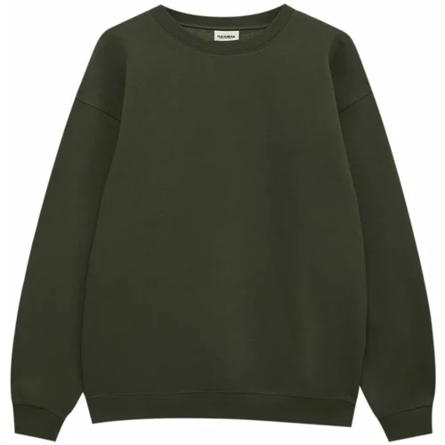Pull&Bear Sweater majica tamno zelena