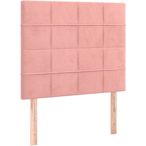 Maison Chic Posteljno vzglavje - Vzglavna omarica 2 kosa roza 90x5x78/88 cm žamet, (22078160) Cene