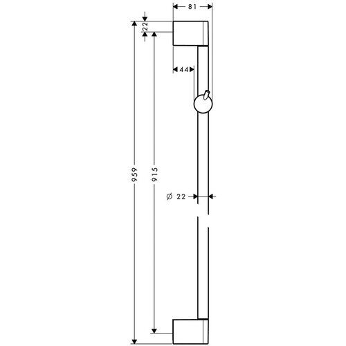 Hansgrohe 27609000 Unica pomična tu&amp;scaron; konzola 900 mm Slike