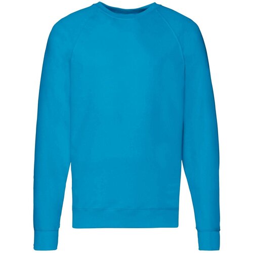 Fruit Of The Loom Blue Men's Sweatshirt Lightweight Raglan Sweat Slike