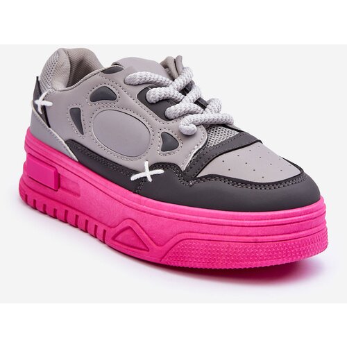 Kesi Women's platform sneakers grey Finos Slike
