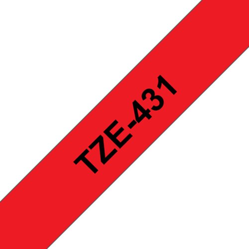 Brother Trak TZE-431 (črna/rdeča), original Slike