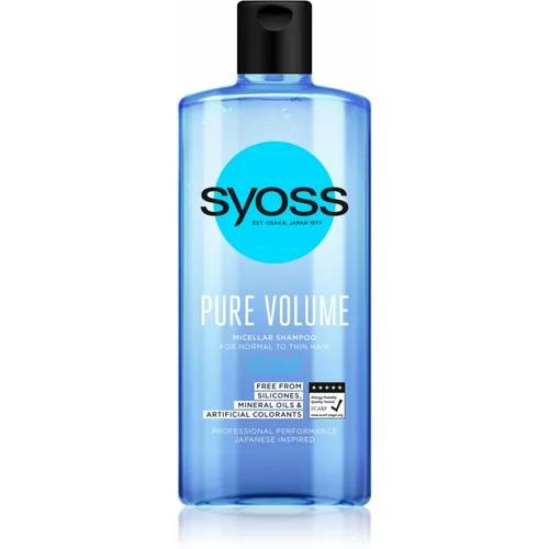 Syoss Pure Volume micelarni šampon za volumen bez silikona 440 ml