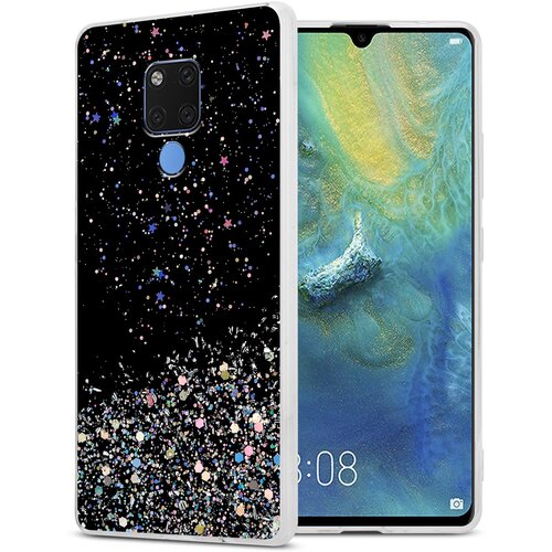  case, združljiv s huawei v črni barvi z bleščicami - zaščitni pokrov iz fleksibilnega silikona tpu s penečimi bleščicami, (20574114) Cene