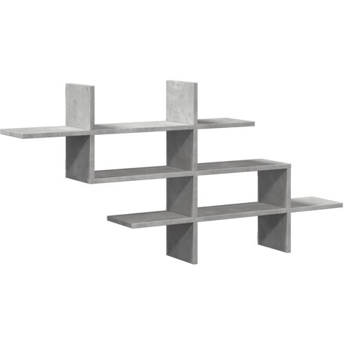 Maison Chic Stenska polica - Viseča Polica betonsko siva 124,5x18x60,5 cm iverna plo&amp;scaron;ča, (21758784) Slike