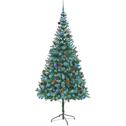 VidaXL Umjetno božićno drvce s stalakom Zelena 210 cm PVC i čelik Slike