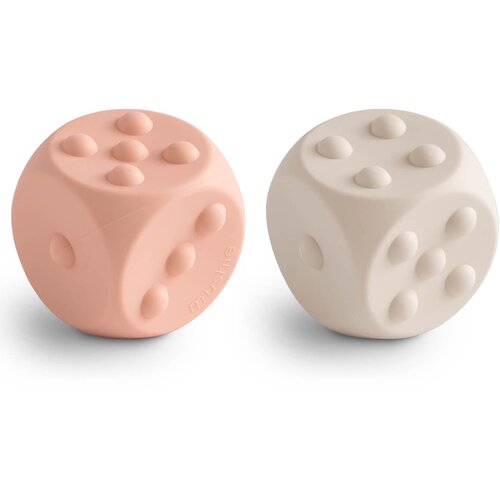 Mushie set 2 senzoričnih kock blush/shifting sands Slike