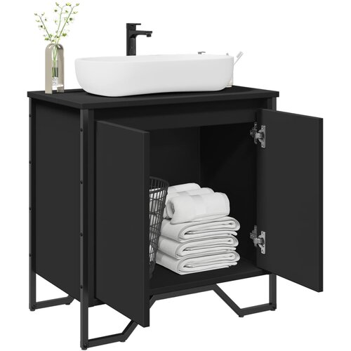 Ormarić za umivaonik crni 60x35x60 cm konstruirano drvo Cijene