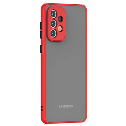 Onasi Silikonski ovitek s trdim zadnjim delom za Samsung Galaxy A53 - rdeč Slike