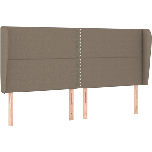 Maison Chic posteljno vzglavje - vzglavna omarica - nočna omarica z u&amp;scaron;esi taupe 203x23x118/128 cm blago, (21707762) Slike