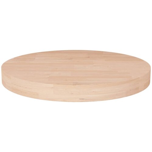 vidaXL Okrogla mizna plošča Ø40x4 cm neobdelana trdna hrastovina Cene
