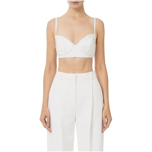 Elisabetta Franchi Majice brez rokavov TO03051E2 Bež Slike