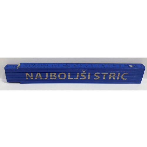 HEKA Zložljiv meter (napis: Najbolj&amp;scaron;i stric, modre barve, 2 m) Slike
