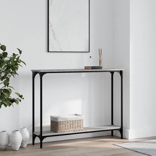  The Living Store Konzolna mizica siva sonoma 100x22,5x75 cm inženirski les - Konzolna Mizica, (21441966) Slike