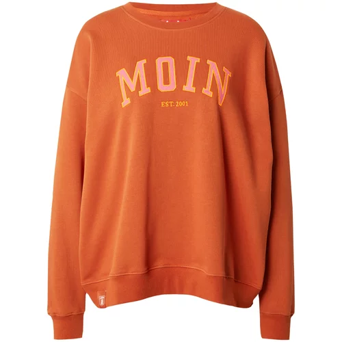 Derbe Sweater majica 'Moin' žuta / ciglasto crvena / svijetloroza