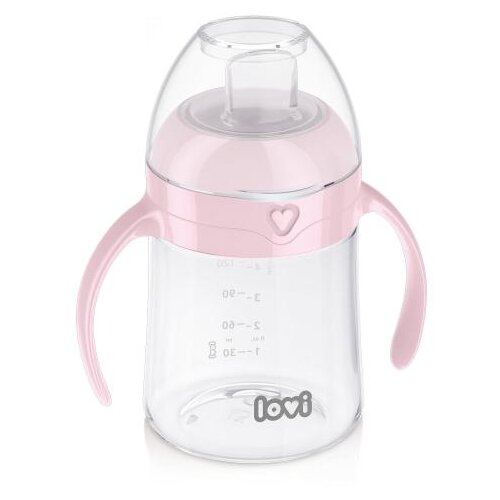 Lovi First Cup With Spout Pink 6m+ &amp;scaron;alica s pićem 150 ml za otroke Slike