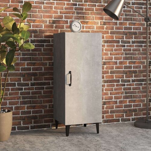 Komoda betonsko siva 34,5x34x90 cm konstruiran les, (20654008) Slike