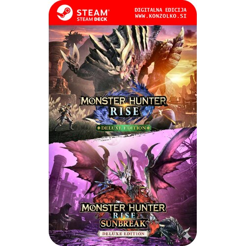 Monster Hunter Rise + Sunbreak Double Deluxe Set - Steam koda brez &scaron;katlice (WINDOWS PC | STEAM DECK) Cene