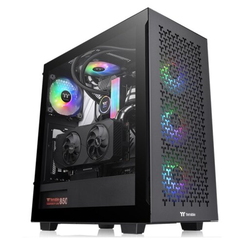 Thermaltake V350 TG ARGB Air Mid tower, tempered glass, 3x 120mm ARGB fan, 1x 120mm Turbo fan Slike