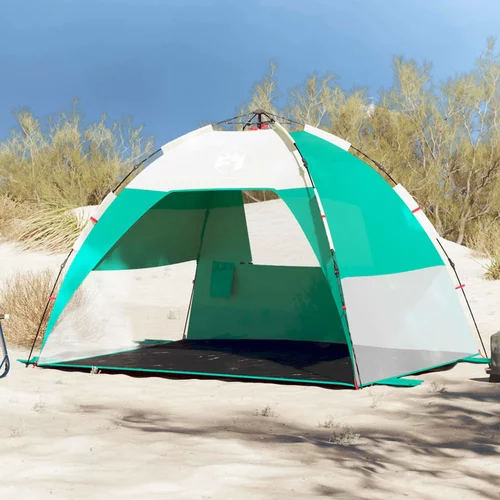 vidaXL Šator za plažu za 2 osobe vodootporni morskozeleni