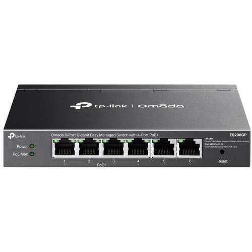 Tp-link Omada ES206GP network switch Managed Gigabit Ethernet (10 /100 /1000) Power over Ethernet (PoE) Black Cijene