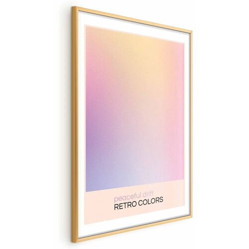  Plakat - Peaceful Drift - Delicate Pastel Shades Creating a Harmonious Whole 40x60 Zlatni okvir s margom Cijene