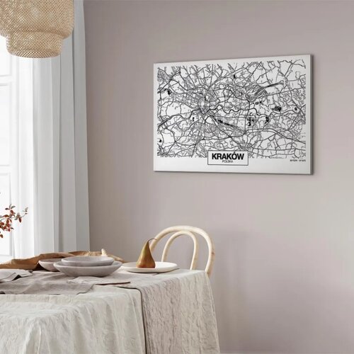  Slika - City Plan: Krakow (1 Part) Wide 30x20 Premium Print Slike