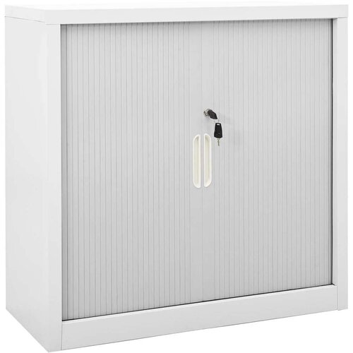 vidaXL Omara z drsnimi vrati siva 90x40x90 cm jeklo Cene
