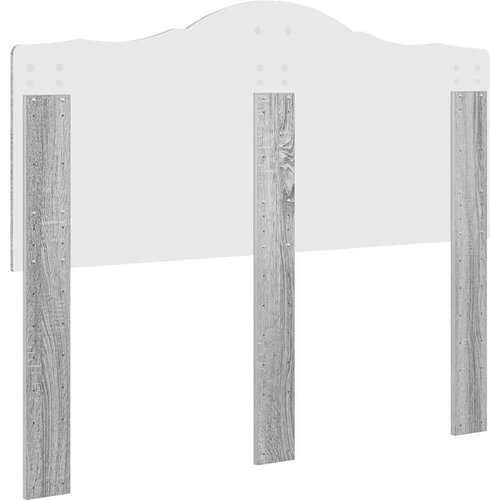 VidaXL uzglavlje s uzglavljem siva sonoma 120 cm konstruirano drvo Slike