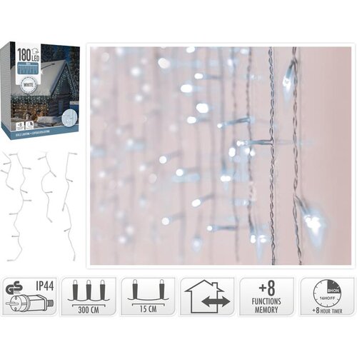  BOŽIĆNA RASVJETA 180 BIJELA VANJSKA LEDENICA Slike