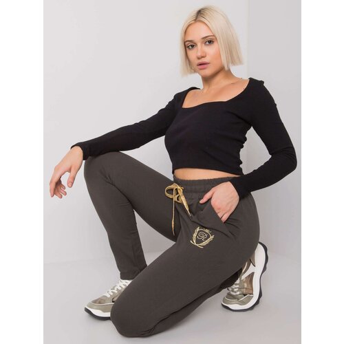 RELEVANCE Sweatpants-RV-DR-6685.70P-dark khaki Slike