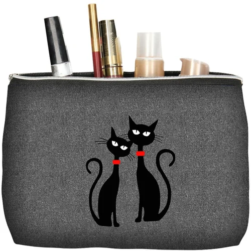 Bertoni Unisex's Cosmetic Bag Solo Czarne Koty