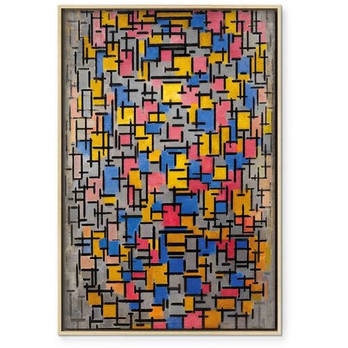 Slika - Piet Mondrian &amp;ndash; Composition 80x120 U prirodnom drvenom okviru Slike