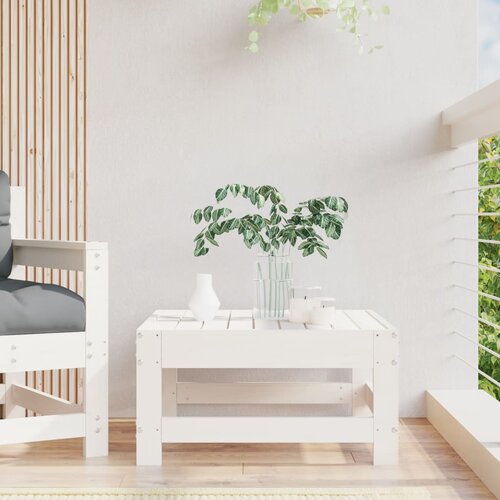  The Living Store Vrtni stolček za noge bela trdna borovina - Vrtni Stolček Za Noge, (21447762) Slike