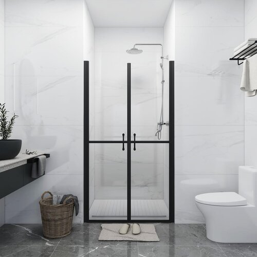 VidaXL Vrata za tu&amp;scaron;-kabinu prozirna ESG (78 - 81) x 190 cm Slike