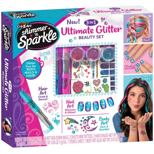 Cra-z-art CRAZART set 3u1 za tijelo, nokte i kosu Ultimate Glitter 65501 Cene