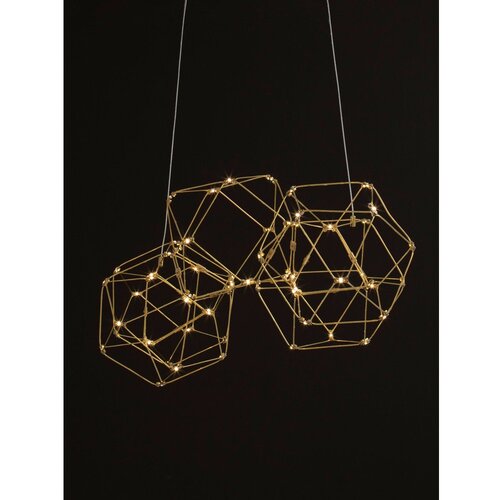 Nova Luce Aluminijasta LED viseča svetilka v zlati barvi Nebula &amp;ndash; Slike