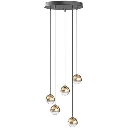 Open design OR85518 - led luster na sajli bolicina 5xLED/5W/230V zlatna/crna Cene