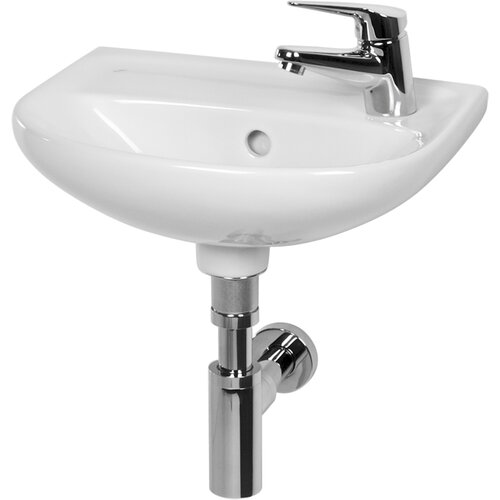 Jika H8153810001061 Lyra Plus 40 x 31 cm stenski keramični umivalnik z odprtino za armaturo na desni strani Slike