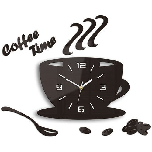 Zidni satovi coffe time 3D wenge wenge (moderni zidni sat) Cene