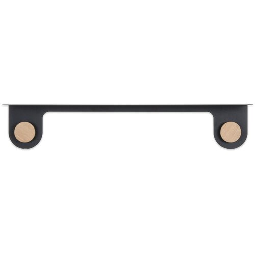 Gazzda crna zidna polica od čelika s detaljima od hrastovog drva s 2 kukice Hook, duljina 70 cm Cijene