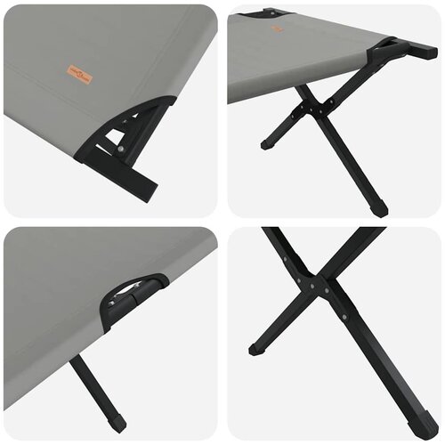  Sklopivi kamperski krevet Siva 193 x 69 x 45 cm Oxford tkanina Slike