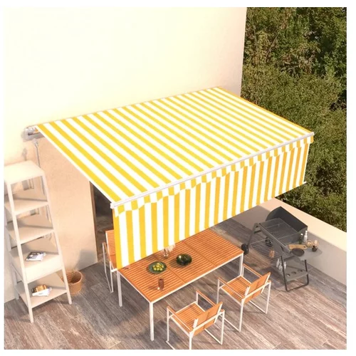  Avtomatsko zložljiva tenda s senčilom 5x3 m rumena in bela