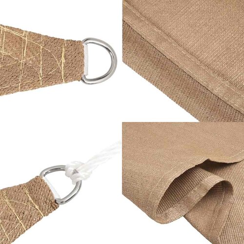  Jedro za za&amp;scaron;titu od sunca 160 g/m&amp;sup2; sivosmeđe 4,5x4,5x4,5 m HDPE Slike