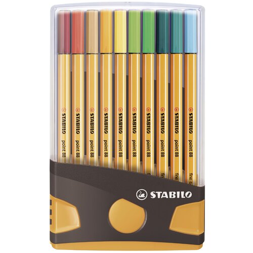 Stabilo Fineliner point 88, 20 ColorParade, sivo/oranžna, (21655991) Cene