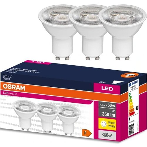 Ledvance eood osram LED sijalica 4,5w 3000k gu10 3kom plasticna ( o00096 ) Slike
