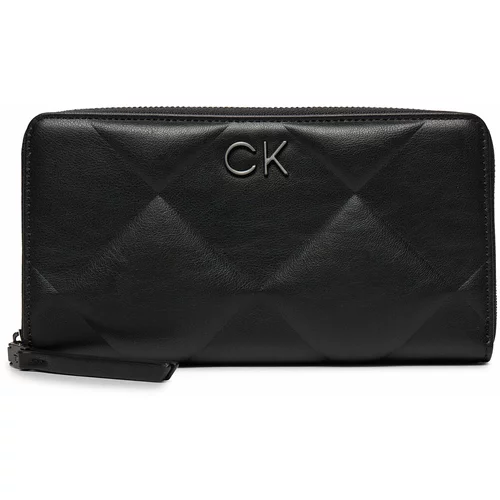 Calvin Klein Velika ženska denarnica Re-Lock Quilt Za Wallet Lg K60K610774 Ck Black BEH