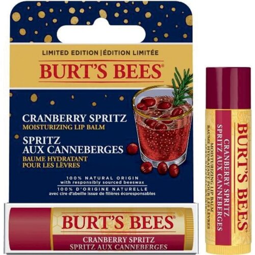 Burt&amp;#039;s Bees Festive Cranberry Spritz vlažilni balzam za ustnice v paličici 4,25 g Slike