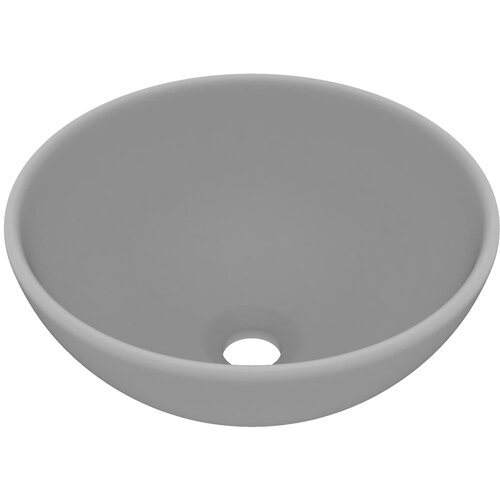 Maison Chic Razkošen Umivalnik - Kopalna umivalnik - Lavabo okrogel mat svetlo siv 32,5x14 cm keramičen, (21684694) Cene