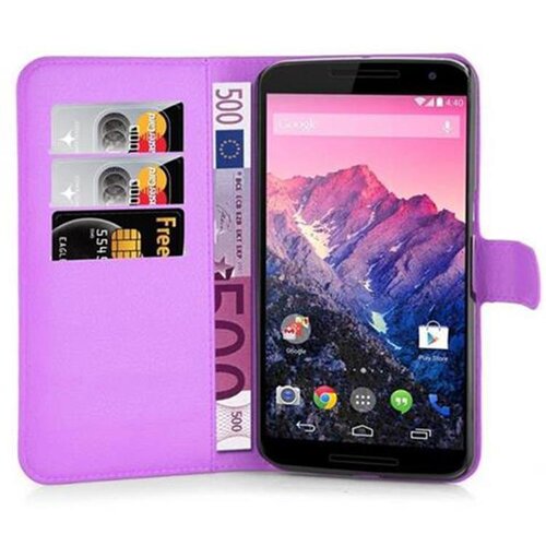 Cadorabo Motorola Google NEXUS 6 v pastelno vijolična - Zaščitni ovitek z magnetnim zapiranjem, stoječo funkcijo in režo za kartice, (20557169) Cene